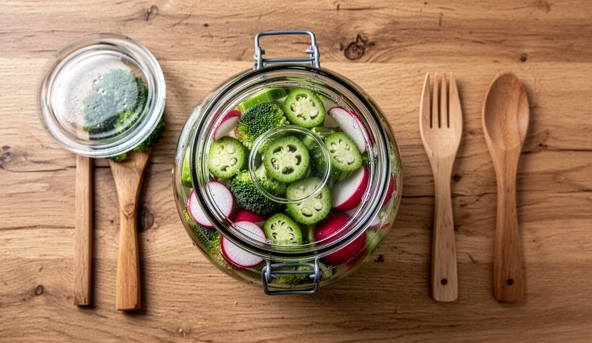Fermenting Tough Vegetable Trimmings for Quick Pickles
