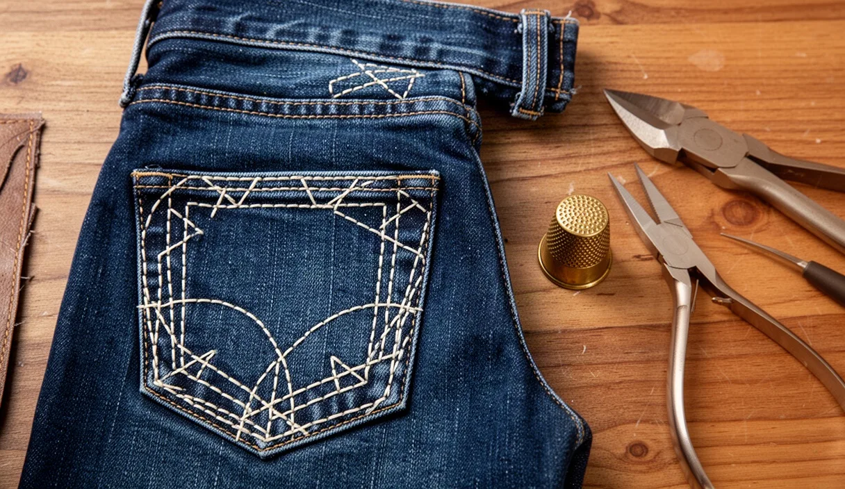 Sashiko Patching for Worn Denim Knees and Pockets